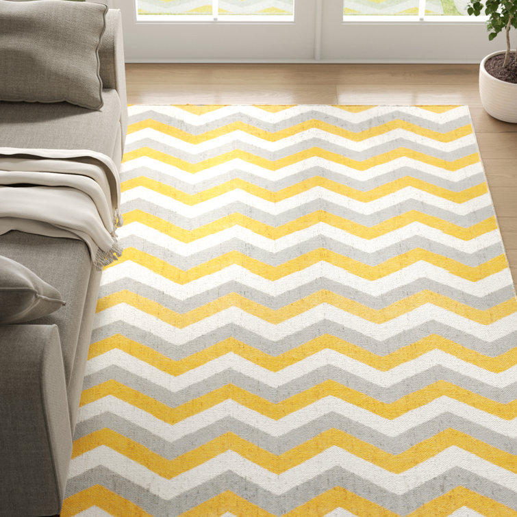 Ezekiel Chevron Wool Hand Woven Area Rug