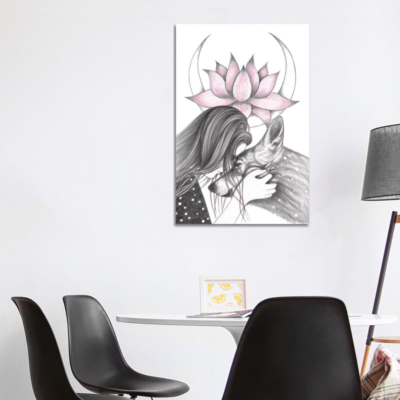 Lotus 1 Piece Wrapped Canvas Wall Art, 101.6 cm H x 66.04 cm W x 1.91 cm D