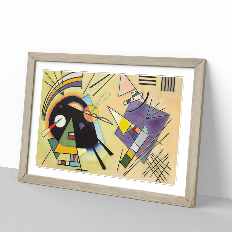 Black and Violet by Wassily Kandinsky - Picture Frame Painting, Oak Framed, 36cm H x 48cm W x 2cm D