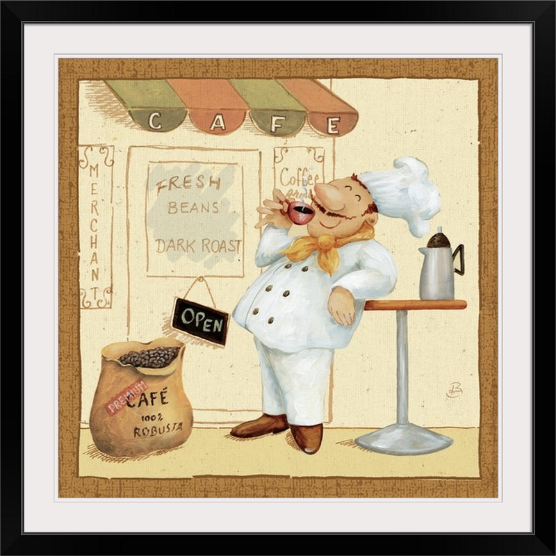 «Chef's Market IV», impression de Daphne Brissonnet, Cadre noir, H 38 po x l 38 po x P 1 po