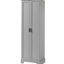 Armoire de rangement grise pour la salle de bain et le bureau, tablette, tablette ajustable, salle de bain basculante, deux portes,