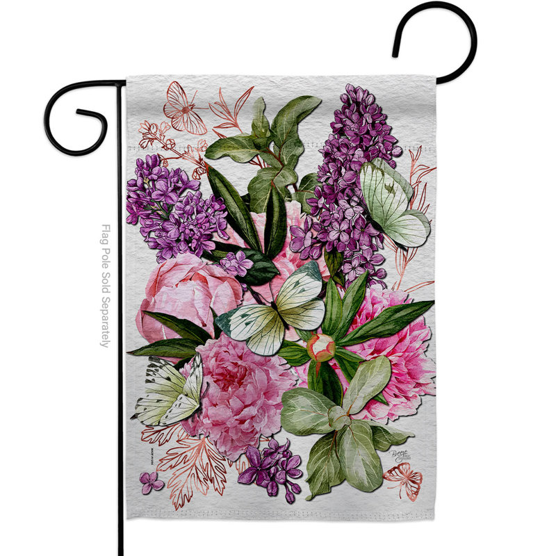 Drapeau de jardin Bouquet Floral, H 19 po x l 13 po