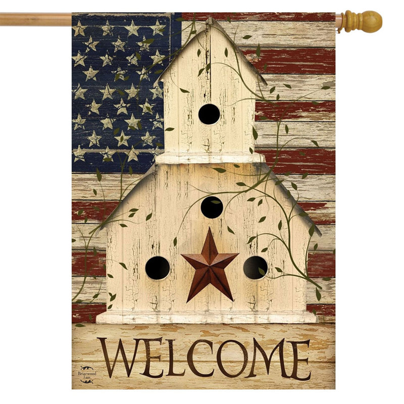 Drapeau de la maison patriotique Americana Welcome