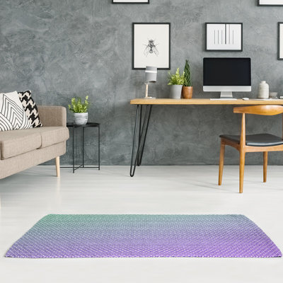 Tapis à échelle sirène plumes/gris pâle
