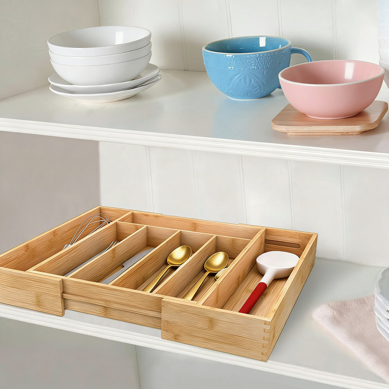 Rangement de tiroir et ustensiles de cuisine réglable H 2,44 po x l 15,94 po x P 12,8 po Suzanna