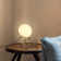 1-Light Small Table Lamp For Bedroom Bronze Metal Bedside Lamp White Lamp Plug In Globe Table Lamp