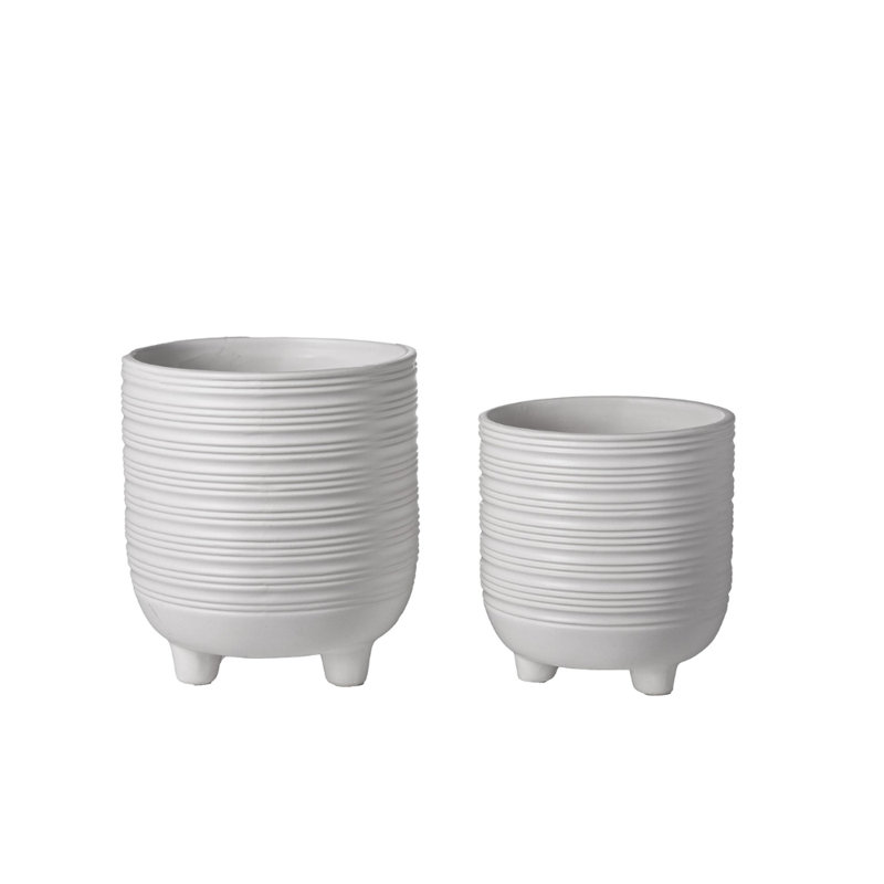 Ceramic Round Pot Matte Finish White