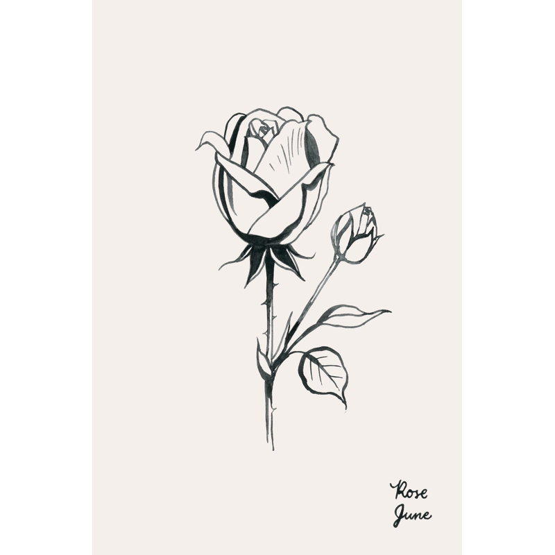 Annual Flowers VI by Grace Popp - Drawing, 122 cm H x 81 cm W, Black Floater Framed