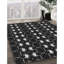 Noir abstrait/Tapis décoratif blanc Pedrick-1955188629