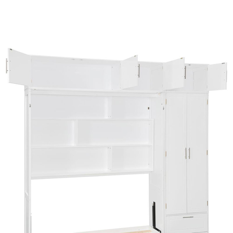 Grand lit escamotable mural, Blanc