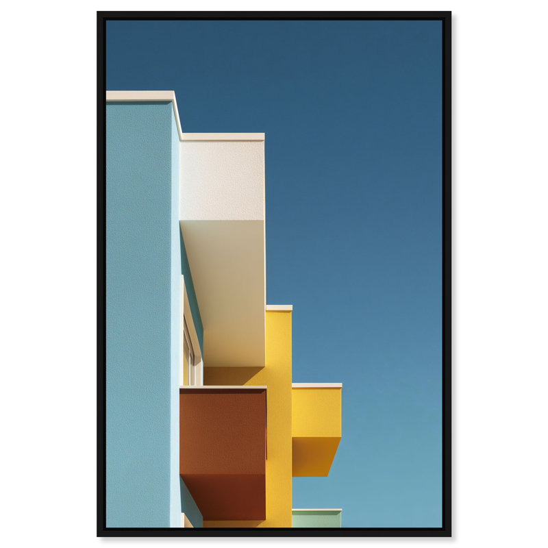 Orthogonal Sky View Architecture Canvas Print by Oliver Gal, Black Frame, 10 x 15, 31"H x 46"W, Black Floater Frame