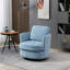 Fauteuil demi-tonneau pivotant avec revêtement Zarren-725816017