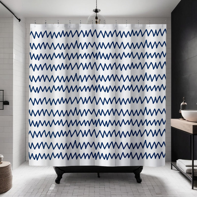 Rideau de douche Coco, Bleu marine