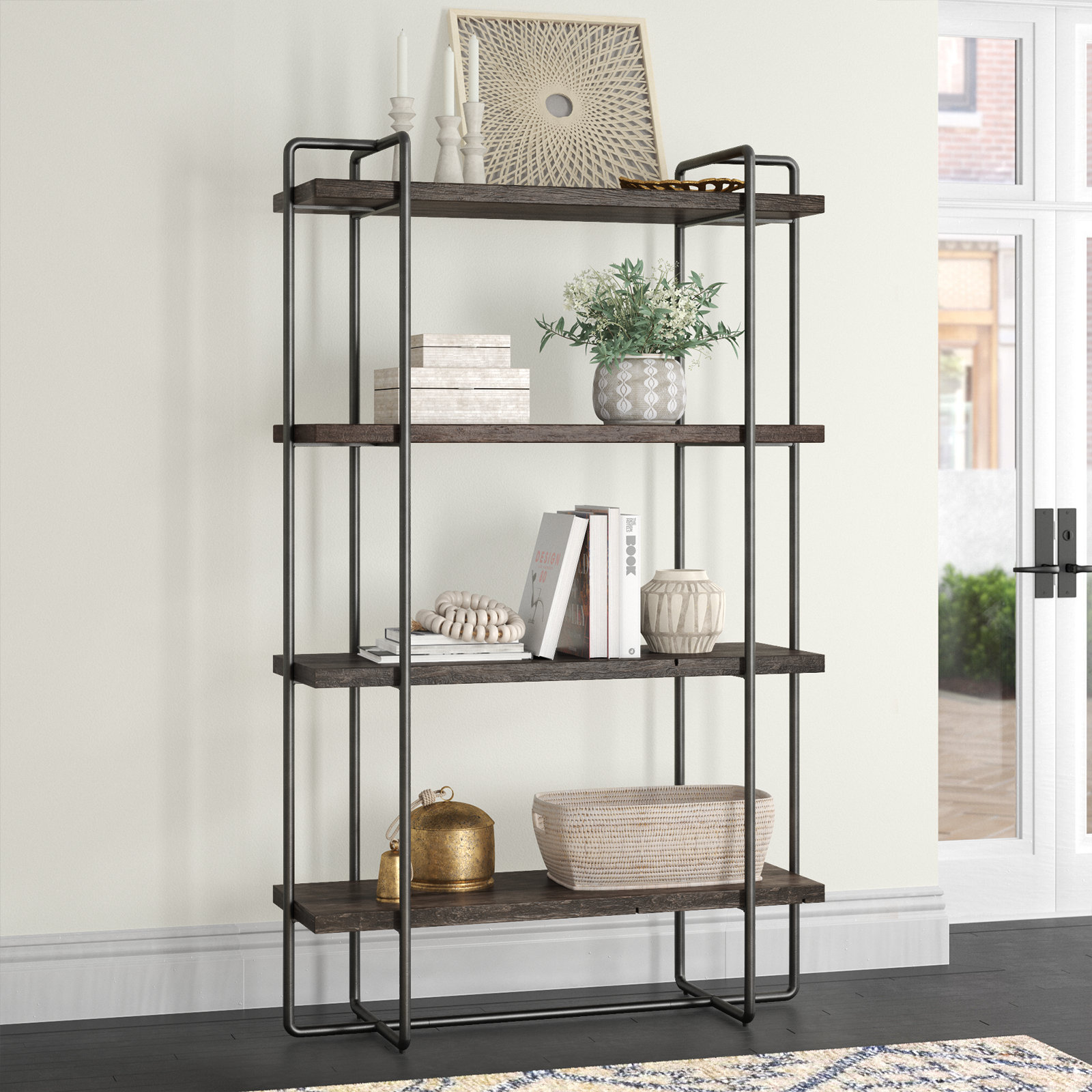 Geffrey Wide Etagere Bookcase