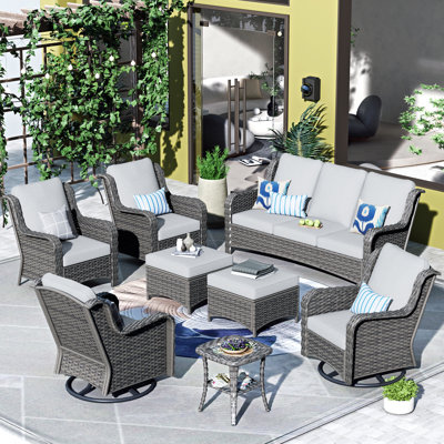Selma 8 - Person Patio Conversation Set with Cushions