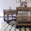 Table de bout en bois massif avec rangement Sabetha