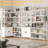 71.3" Industrial Bookshelf, Large 6-tier Triple Bookcase With Storage Cabinet, Metal Frame Furniture For Living Room, Bedroom, Home Office-457748753