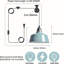 Luminaire suspendu à poulie Blue Farmhouse Plug In-1955419991