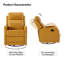 Fauteuil inclinable pivotant en similicuir McGuffey avec base en métal-1231533749