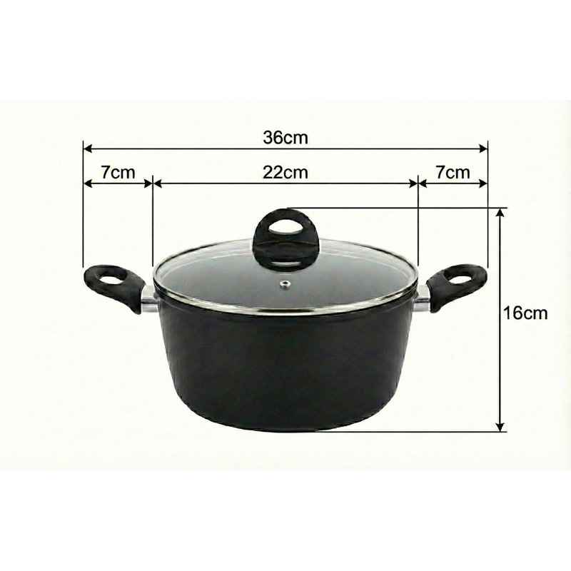 Urbn-Chef Non-Stick Aluminum Soup Pot, 36cm