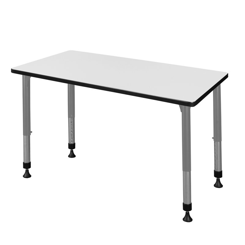 Kee Height Adjustable Classroom Activity Table Top & Base, White