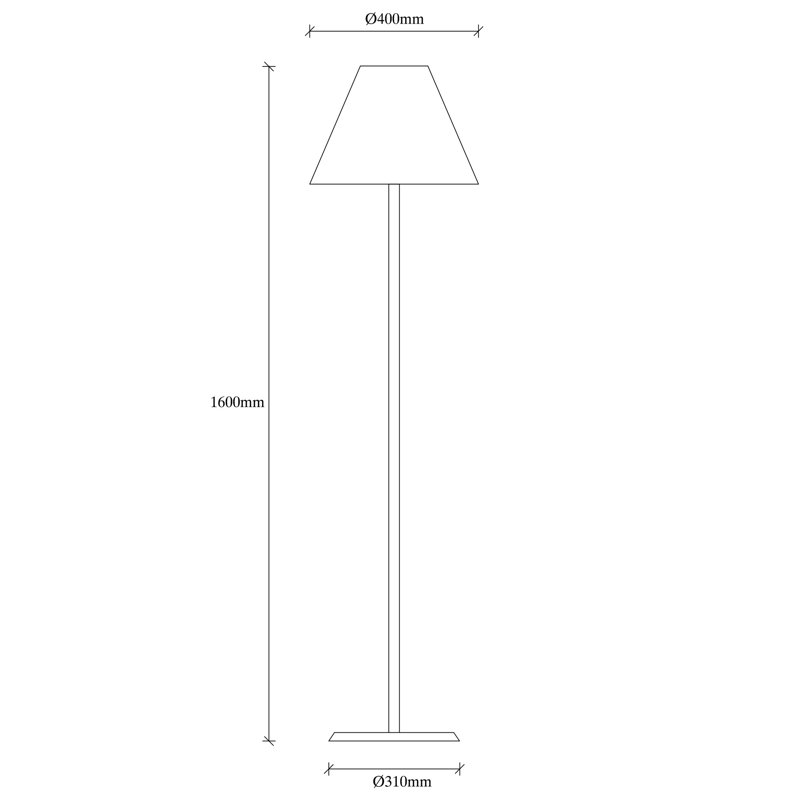Lampe sur pied 63 po Irwinton