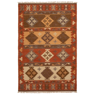 Kilim cuivre foncé Ankara FW 5 pi 0 po x 8 pi 0 po