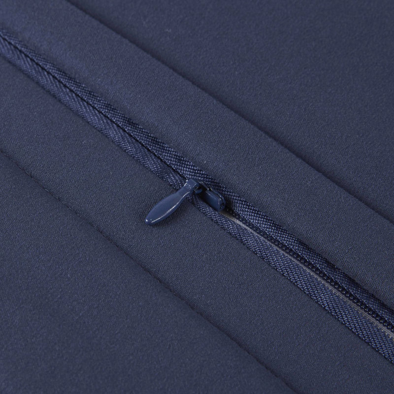 Couette King 4 pièces bleu marine - Chenille à couches contrastées, cordon décoratif sur les taies d'oreiller, finitions améliorées 2022, rembourrage 100 %