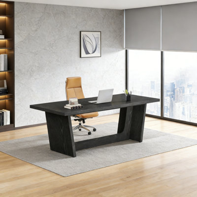 Bureau de direction 70,8 po, bureau d'ordinateur en bois pour bureau personnel