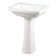 White Vitreous China Rectangular Bathroom Sink with Overflow