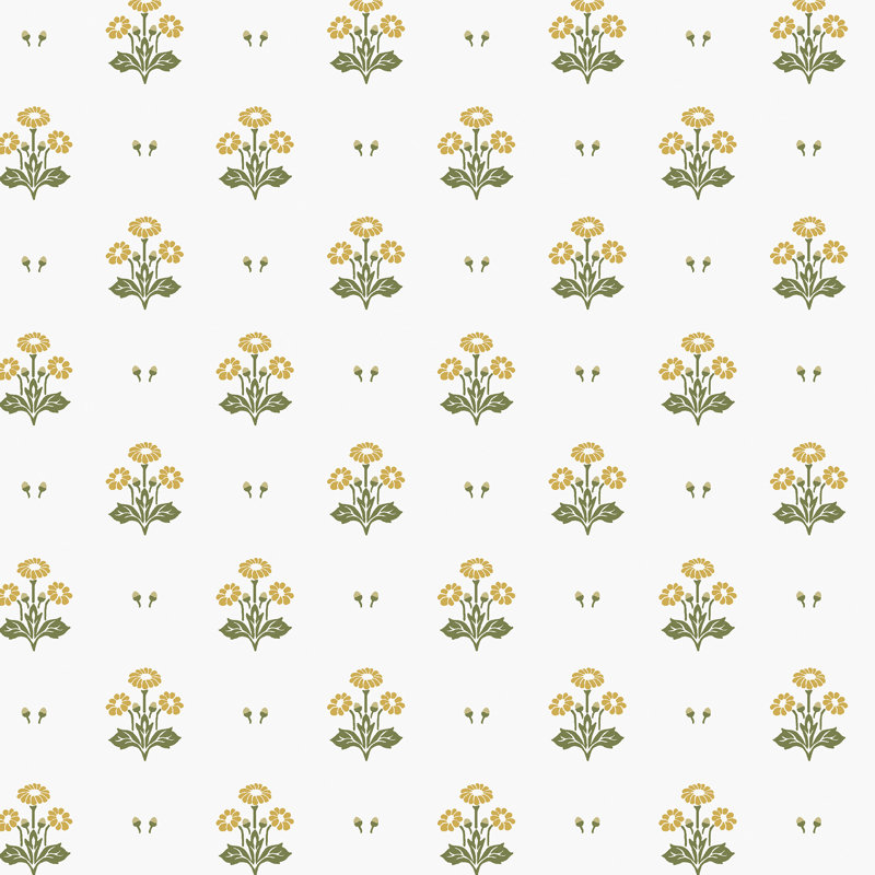 Laura Ashley Harthill Daisy Ochre Yellow Wallpaper