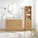 Abuja 48" Single Bath Vanity with White Grain Stone Top