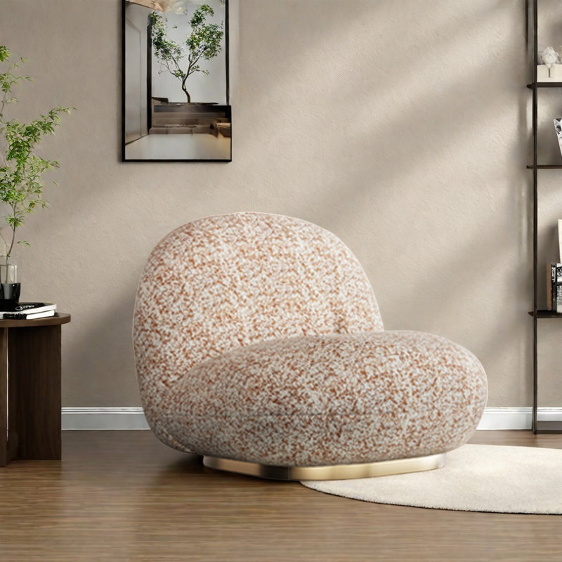 360° rotating high-end chair, Orange/White