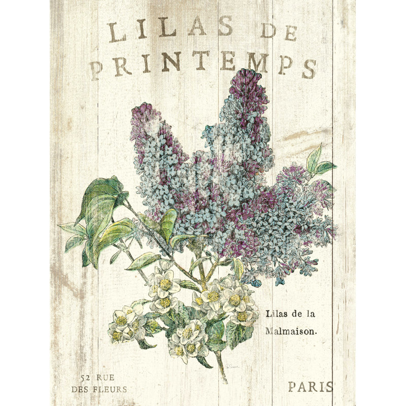 Lilas De Printemps - peinture sur toile tendue, H 24 po x l 18 po x P 1,25 po