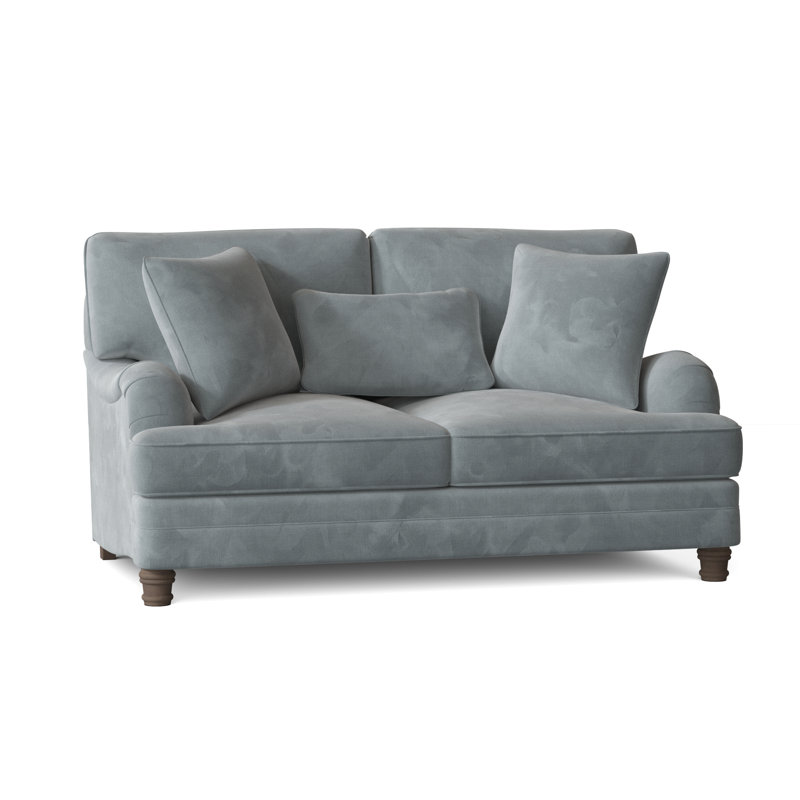 Tarleton Loveseat, Cream Chenille 1345-002, Aged Gray