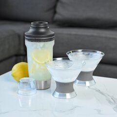 Choice 16 oz. Clear Polycarbonate Plastic 3-Piece Cobbler Cocktail Shaker