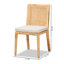 Chaise en bois naturel et rotin Colombano