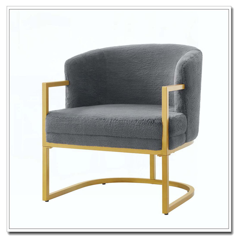 Chaise de lecture rembourrée Modern, Gris