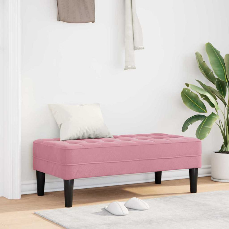Velvet Bench, Pink