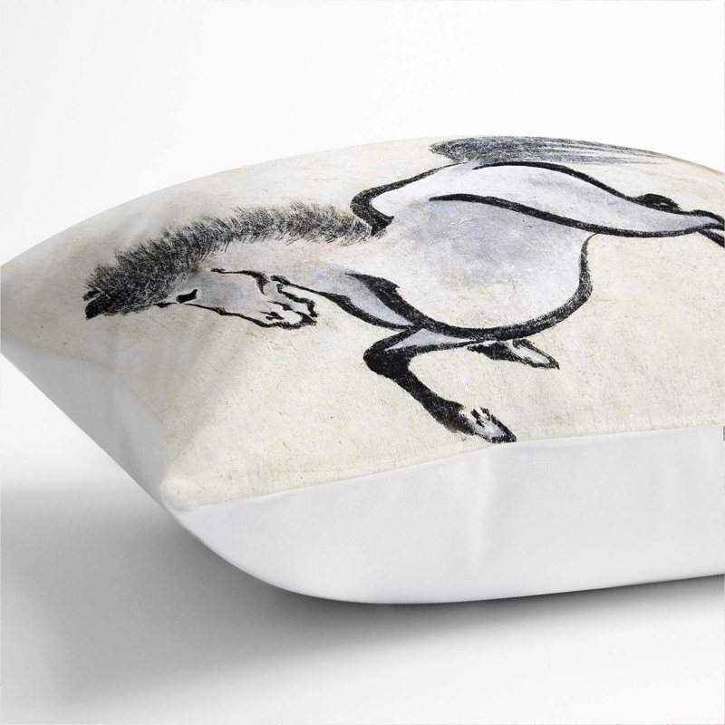 Square Throw Cushion, 55cm H x 55cm W x 20cm D, White