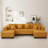 U-shaped Sectional Sofa and 6 Pillows (Orange)-1174278691