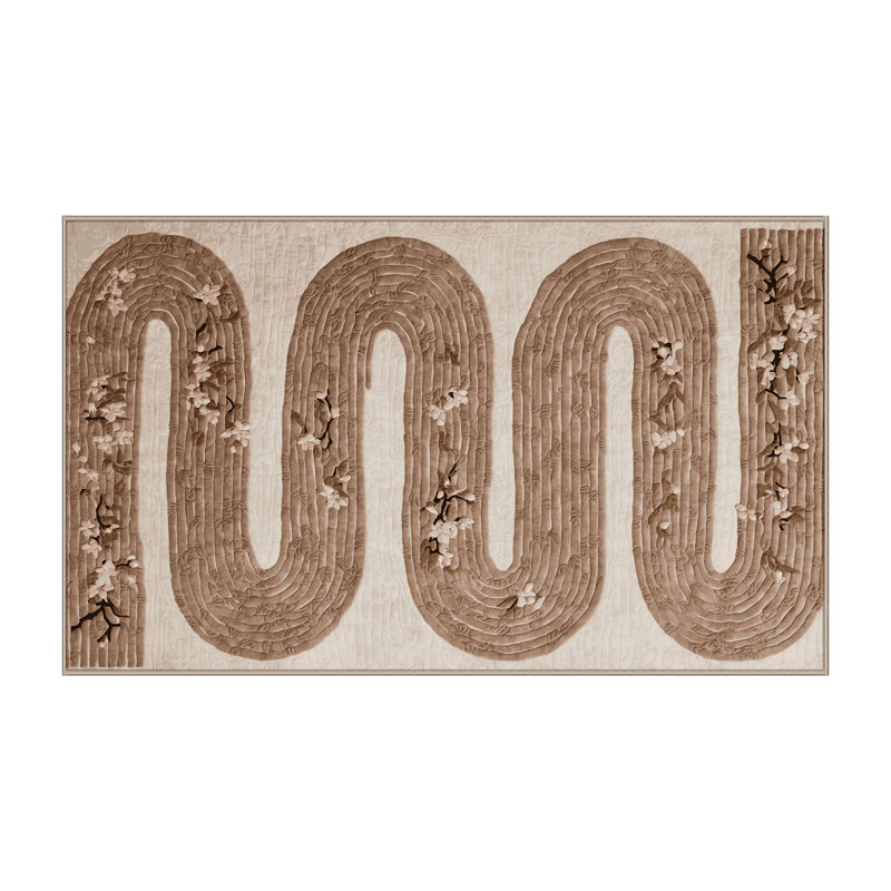 Tapis brun lavable à la machine, Rectangle 8 pi x 12 pi