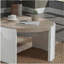 Table basse à 1 tiroir en chêne et blanc ultrabrillant