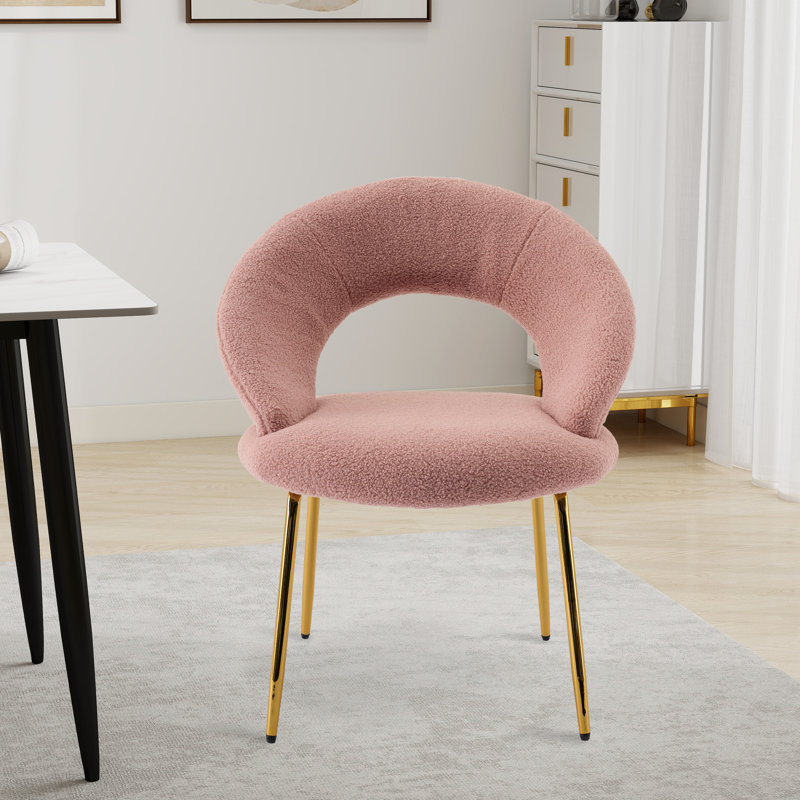 Chaise de salle à manger rembourrée, Ourson rose
