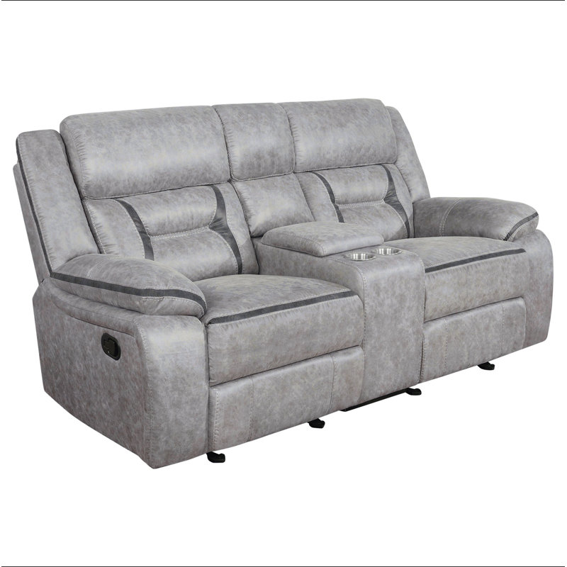 Causeuse-fauteuil rembourrée taupe Brazelton, Taupe