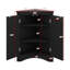 Armoire d'angle triangulaire avec tablettes réglables et portes élégantes-232235682