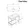Ceramic White Rectangular Single Faucet Hole 32 in Console Bathroom Sink with Overflow