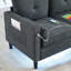 Canapé moderne avec 2 poches latérales, canapé avec 2 ports USB sur l'accoudoir, canapé électrique et ensemble de causeuse à DEL-1425631078-1425631064