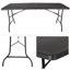 Lavish Home 6-Foot Portable Folding Table, Black