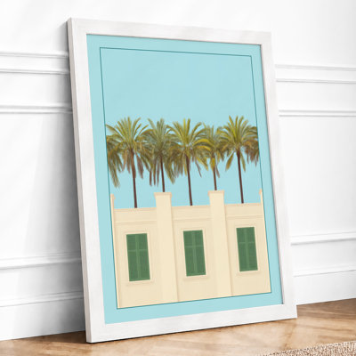Palms and Modernism Modern - Framed Print